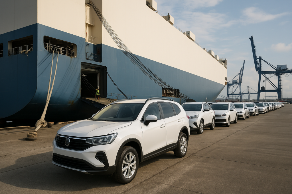 cars at port
